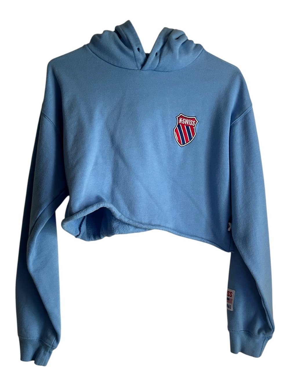 4/$20 Forever 21 Size S K-Swiss Cropped Hoodie in Sky Blue